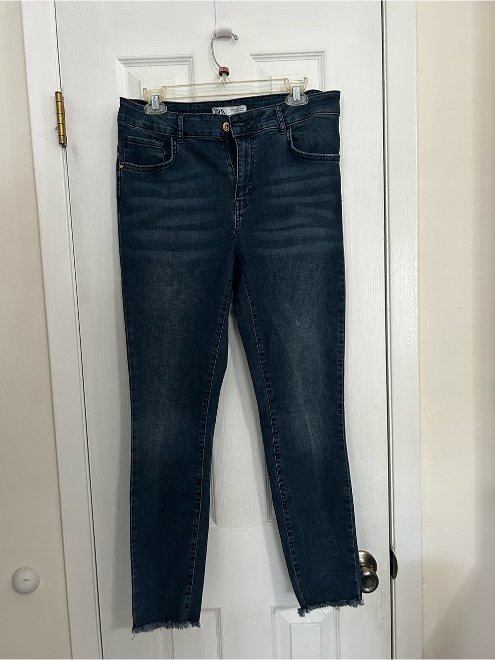 Zara Dark Blue Slim Cropped Jeans